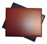 blank Burgundy and navy 11 x 14 certificate folders